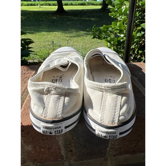 Women White & Navy  Slip On Converses— Size 6 - Picture 8 of 11
